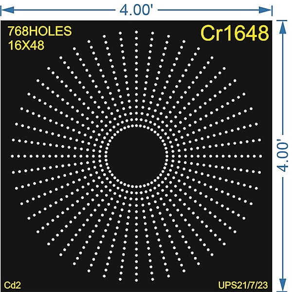 CRC17 4X4 FEET 16X48 HOLES CIRCLE POLYSHEET