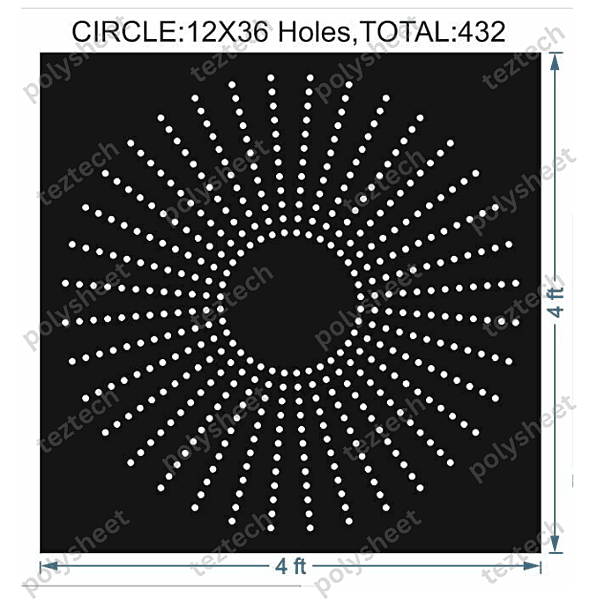 CRC24 4X4 FEET 12X36 HOLESCIRCLE POLYSHEET