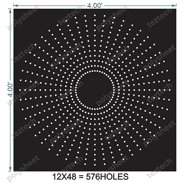 CRC26 4X4 FEET 12X48 HOLES CIRCLE POLYSHEET