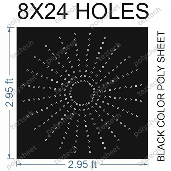CRC51 3X3 FEET 8X24 HOLES CIRCLE POLYSHEET
