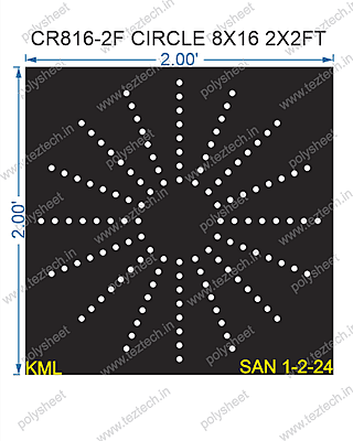 CRC65 2X2 FEET 8X16 HOLES CIRCLE POLYSHEET