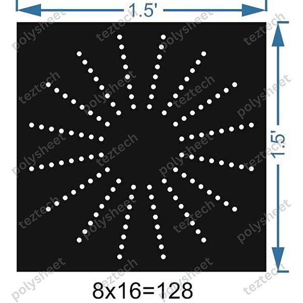 CRC80 1.5X1.5 FEET 8X16 HOLES CIRCLE POLYSHEET