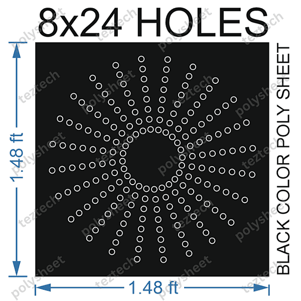 CRC81 1.5X1.5 FEET 8X24 HOLES CIRCLE POLYSHEET