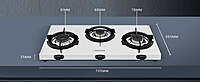 Gas Stove | 3 Burner Chulha, Steel Gas Stove,Manual Ignition