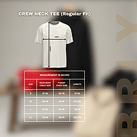 Unisex Off-White Plain Crew Neck Tee