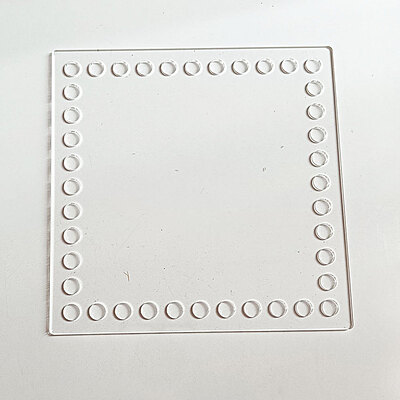 Crochet basket base- Transparent Acrylic