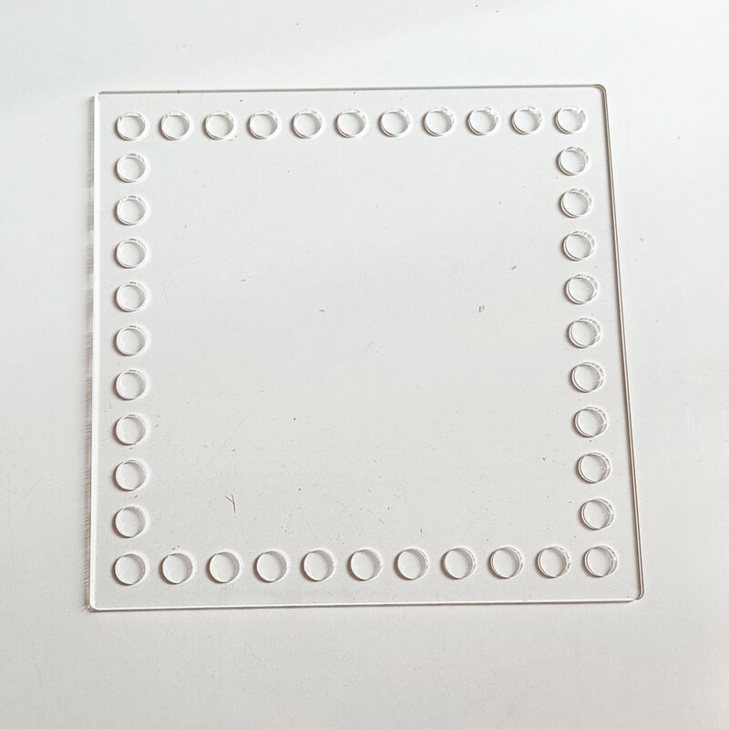 Crochet basket base- Transparent Acrylic