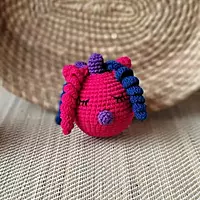 Handmade Crochet Unicorn Baby Rattle Ball