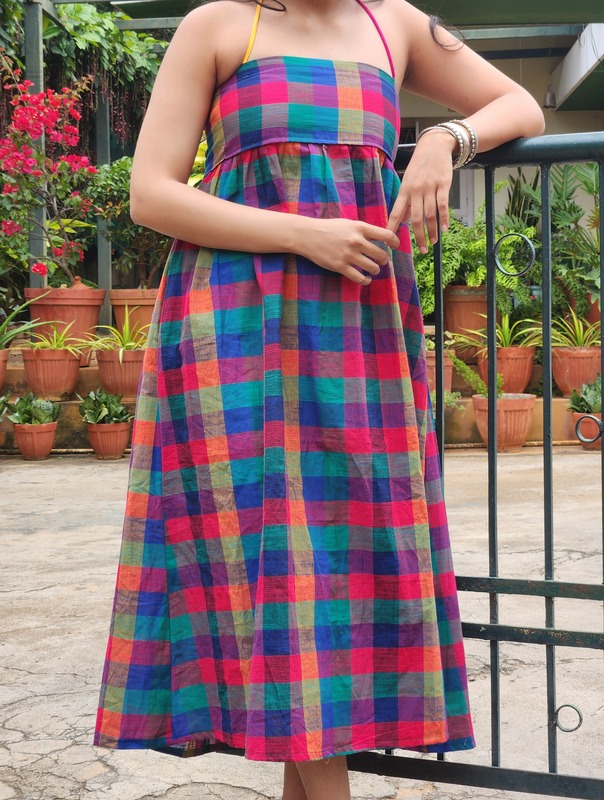 Kalpana's Classic Tube Dress - Blue Hues