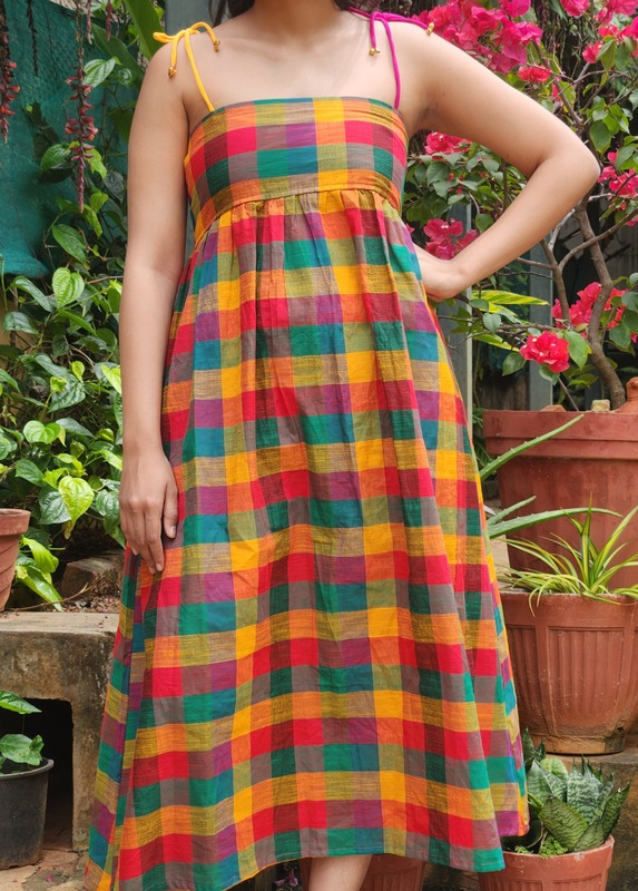 Kalpana's Classic Tube Dress - Green Hues