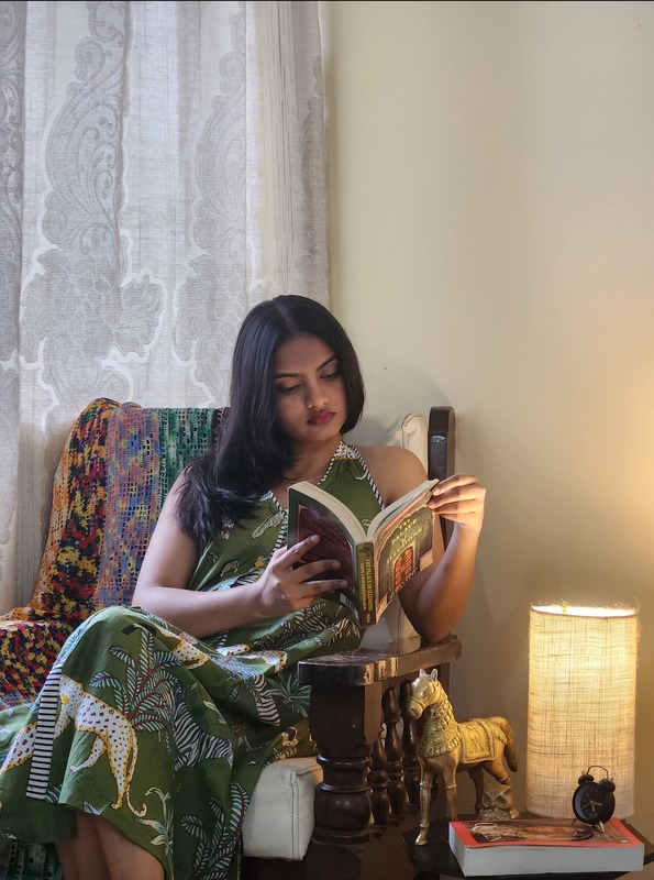 Cyra's Racer Back Dress - Sap Green with jungle