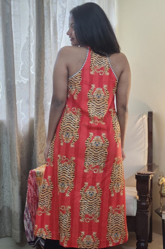 Mastani's Racer Back Top + Pants Set - Red Stripes & Tigers