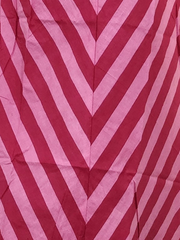 Asha's V striped Kurta - Pink