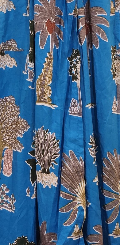 Diya's Sleeve-Less Wrap Dress - Blue garden