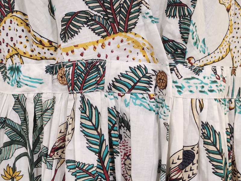 Diya's Sleeve-Less Wrap Dress - White Jungle