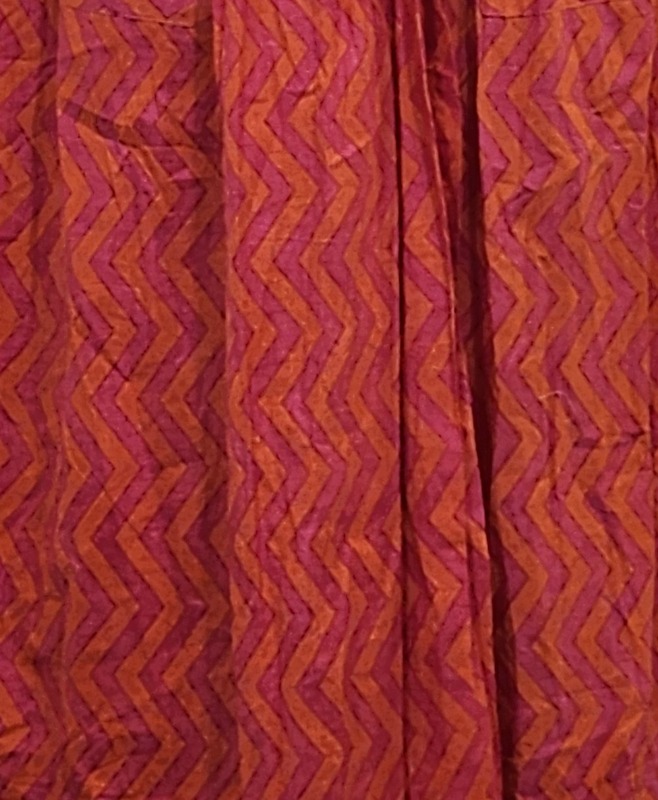 Diya's Sleeve-Less Wrap Dress - Pink & Orange ZigZag