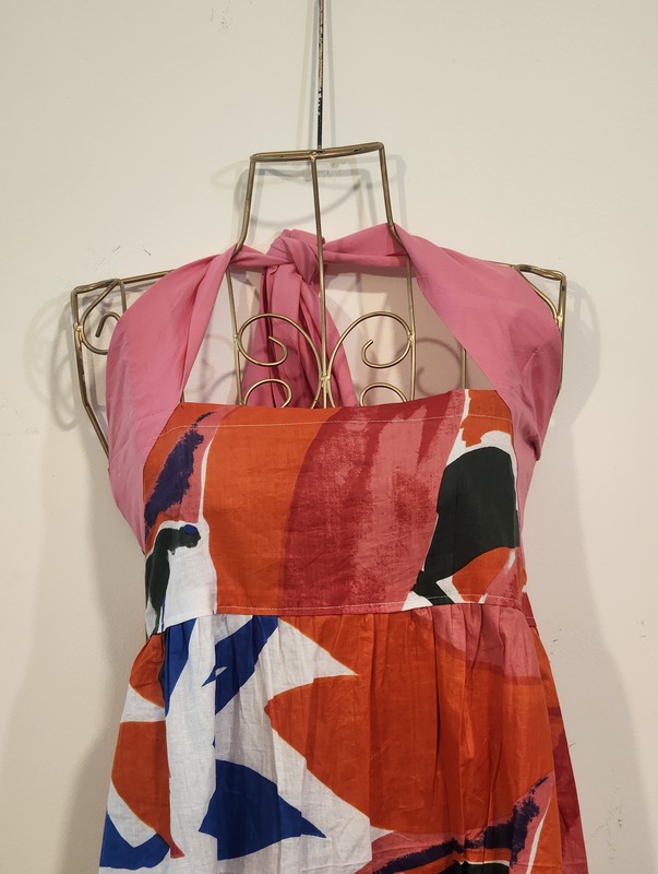 Hoor's Halter Neck Tube Dress - Floral Fusion