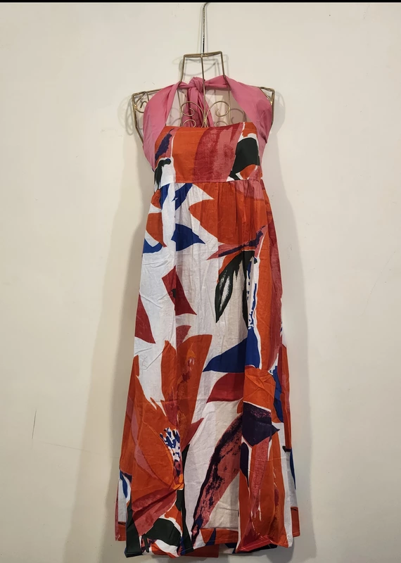 Hoor's Halter Neck Tube Dress - Floral Fusion