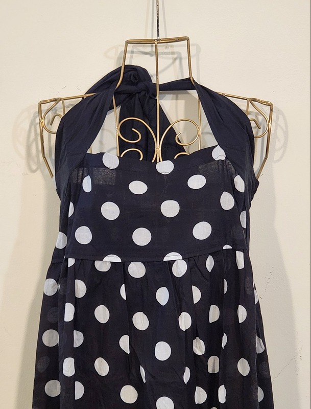 Hoor's Halter Neck Tube Dress - Black Polka dots