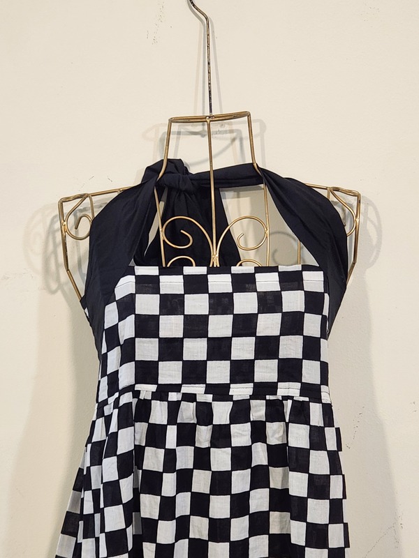 Hoor's Halter Neck Tube Dress - Check Mate