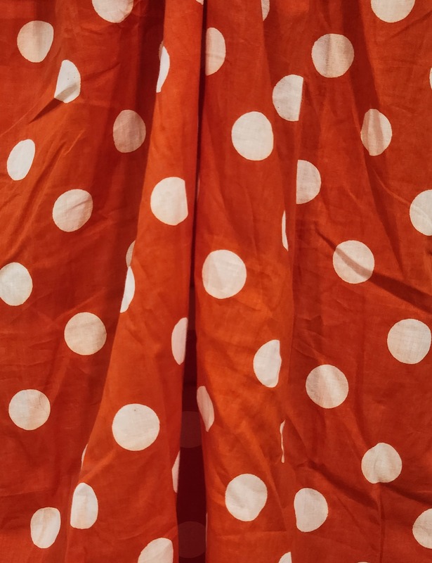 Freya's gentle Scrunch Frill Dress - Sunset Dots