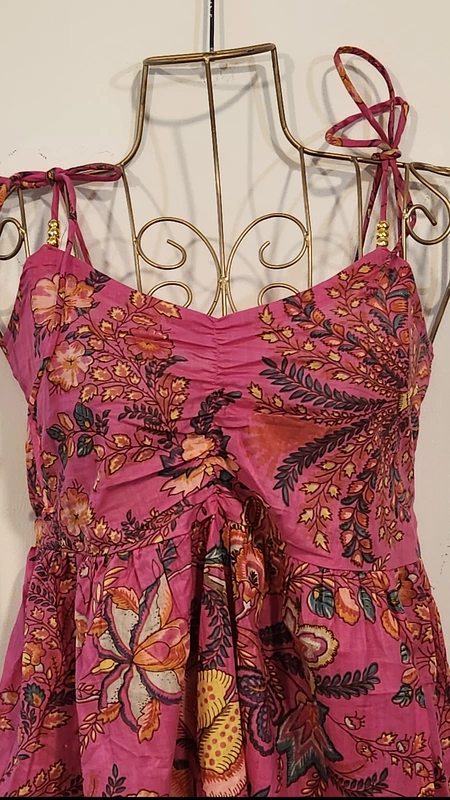 Fiza's Gentle Scrunch Tube Dress - Pink & Flower