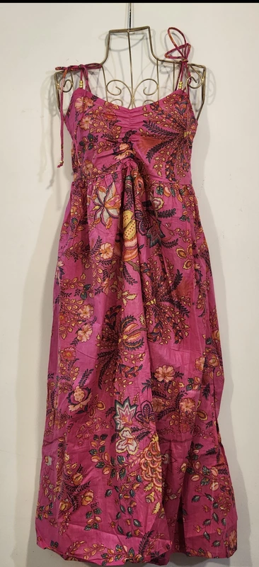 Fiza's Gentle Scrunch Tube Dress - Pink & Flower