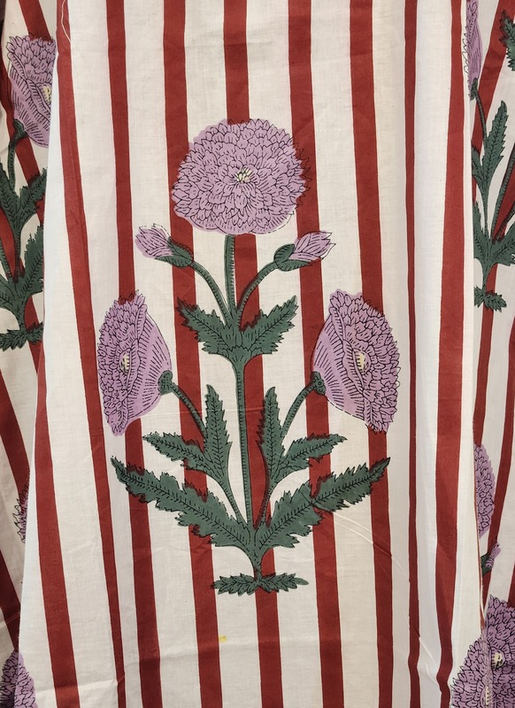 Rihana's Sleeved A-Line Dress - White, Maroon & Flowers