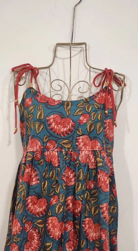 Zara's Classic Tube Dress - Teal & Lotus