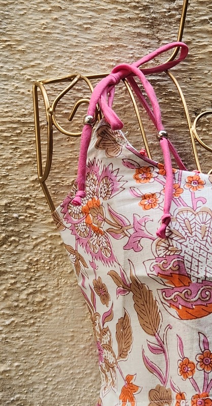 Zara's Classic Tube Dress - White & Pink Flowers