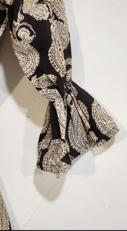 Vaani's Long Fit & Flare Dress - Black with paisleys