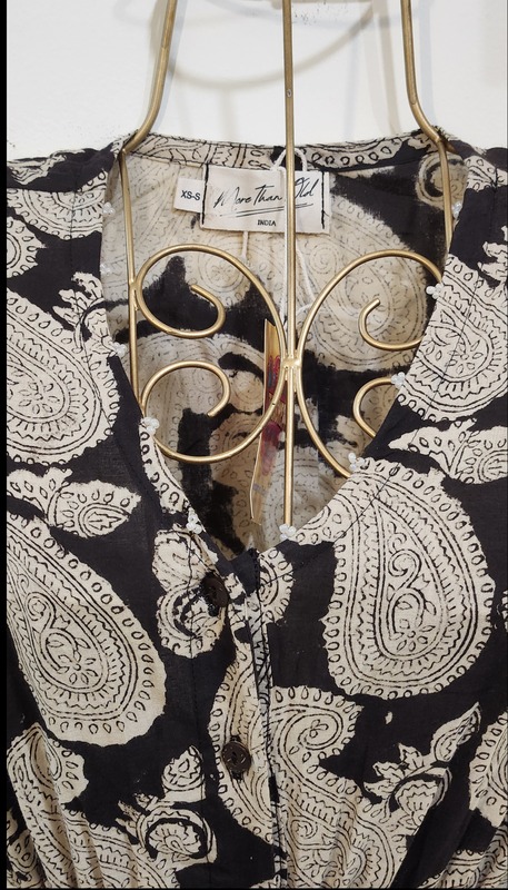 Vaani's Long Fit & Flare Dress - Black with paisleys