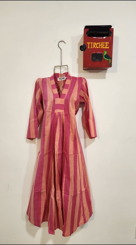 Amara's Everyday Flare Dress  - Pink & Peach Stripes