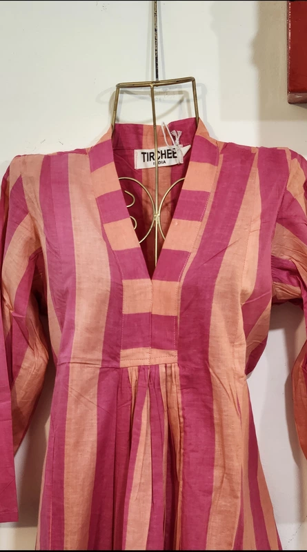 Amara's Everyday Flare Dress  - Pink & Peach Stripes