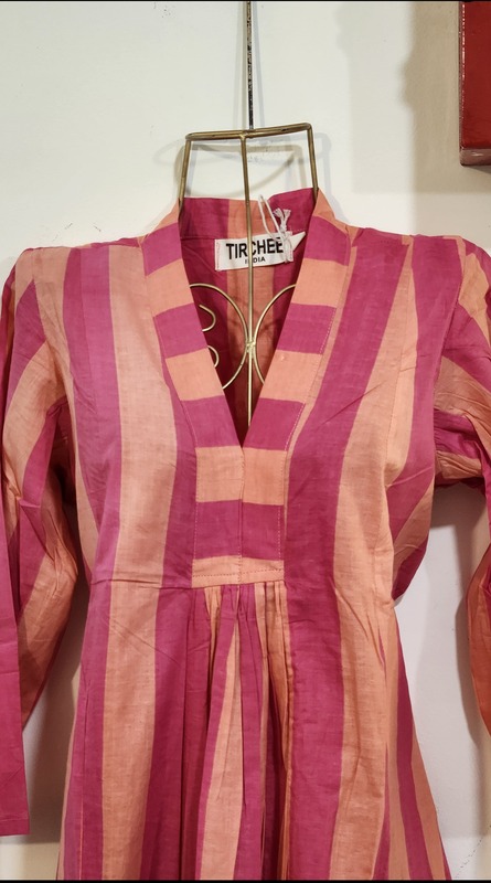 Amara's Everyday Flare Dress  - Pink & Peach Stripes