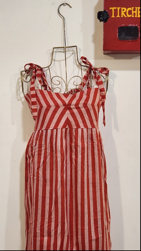 Zara's Classic Tube Dress - Peach & Orange Stripes
