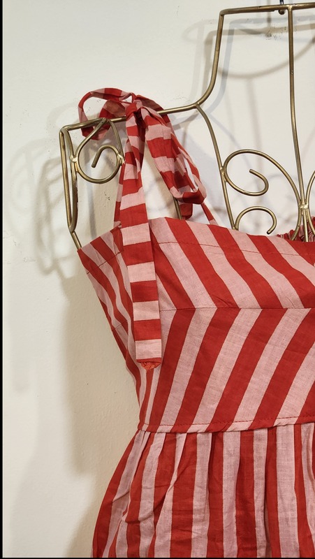 Zara's Classic Tube Dress - Peach & Orange Stripes