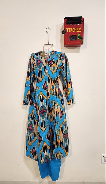 Meena's Ruffled Sides top + Pant Set  - Blue Ikkhat