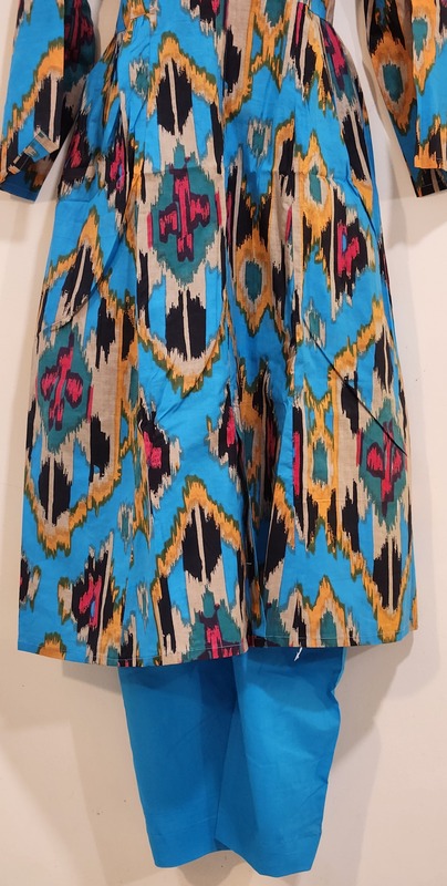 Meena's Ruffled Sides top + Pant Set  - Blue Ikkhat