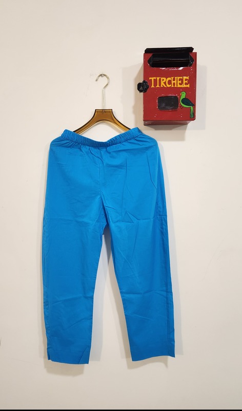 Meena's Ruffled Sides top + Pant Set  - Blue Ikkhat