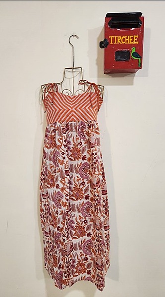 Zara's Classic Tube Dress - Orange & White