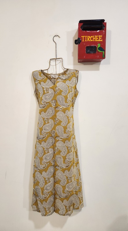 Saira's A-line Dress - Mustard Yellow & Paisley