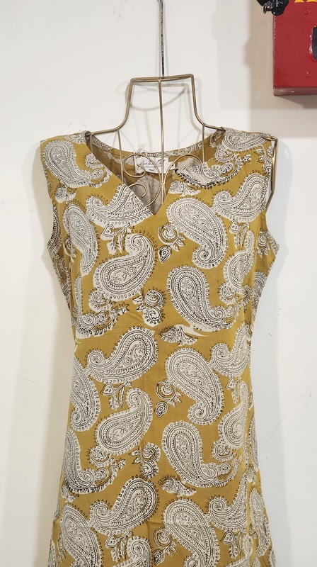 Saira's A-line Dress - Mustard Yellow & Paisley
