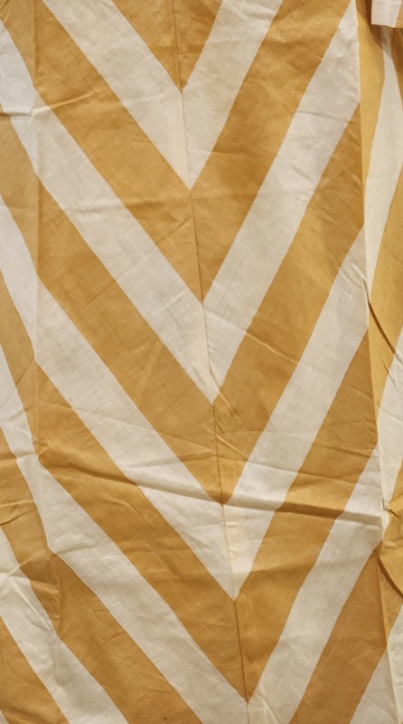 Basanti's V-striped kurta + pants - Mustard Stripes