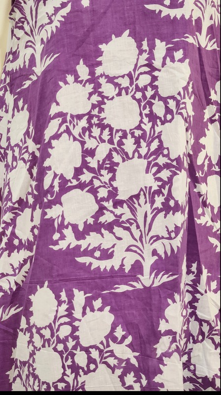 Paro's A-Line Top - Purple & White