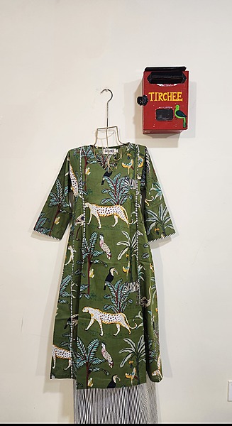 Hema's Kali Pintucks Top + Pant - Sap Green Jungle