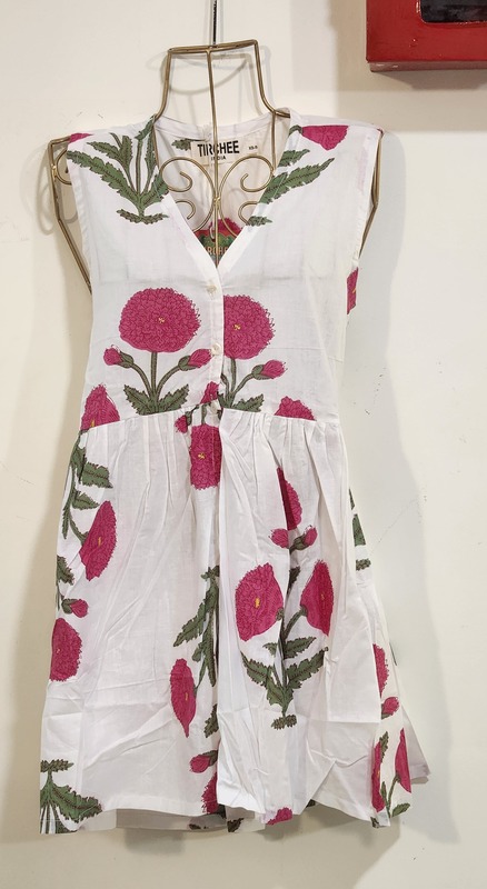 Jaya's Top & Pant Set  - White & Pink