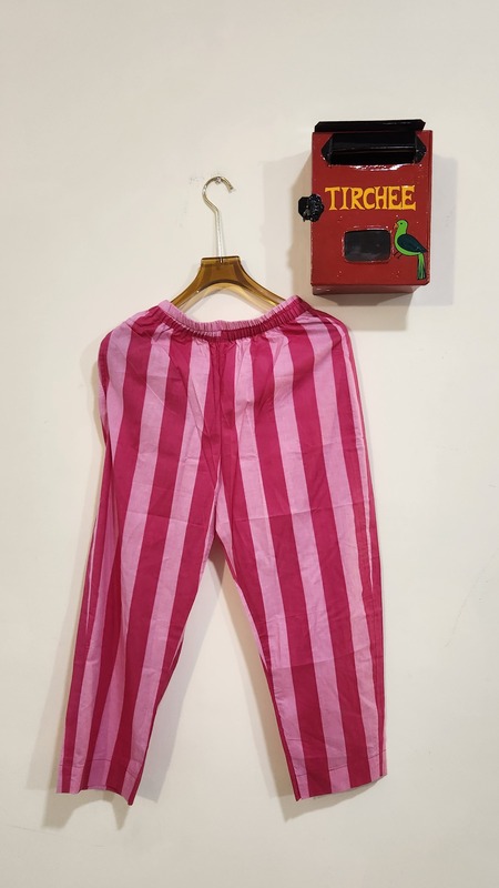 Jaya's Top & Pant Set  - White & Pink