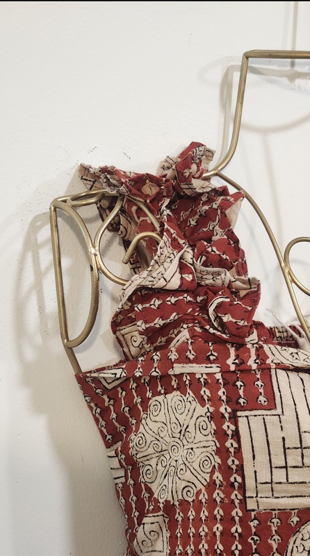 Freya's gentle Scrunch Frill Dress - Earthen Red