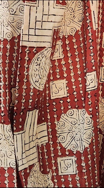 Freya's gentle Scrunch Frill Dress - Earthen Red